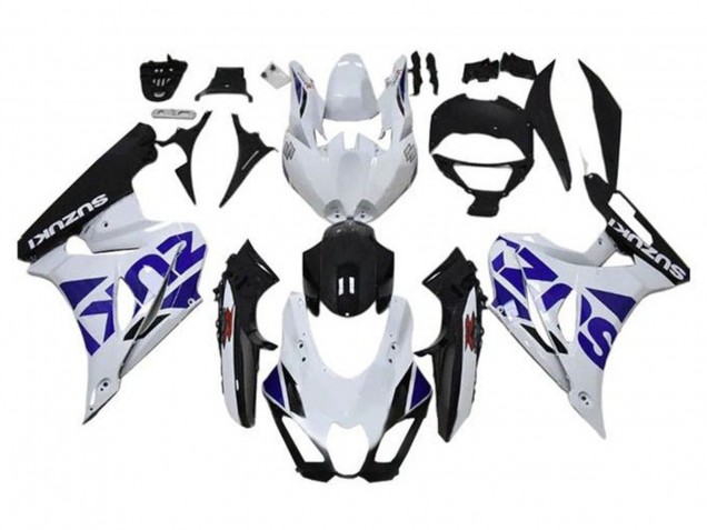 Weiß Blau Schwarz 2017-2025 Suzuki GSXR1000 Motorrad Verkleidung
