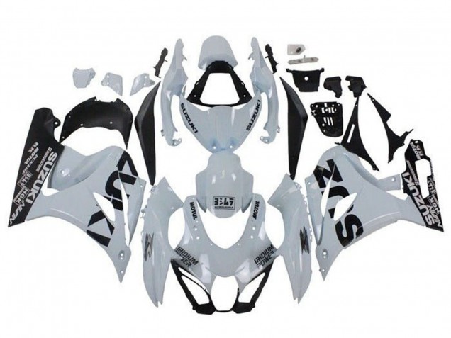 Weiß Schwarz 2017-2025 Suzuki GSXR1000 Motorrad Verkleidung