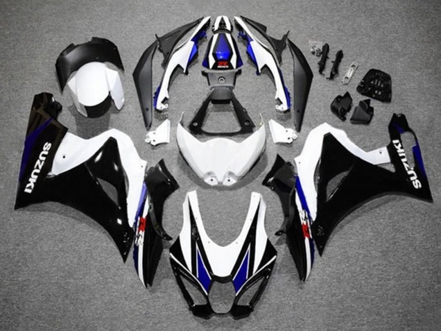 Weiß Blau Schwarz 2017-2025 Suzuki GSXR1000 Motorrad Verkleidung