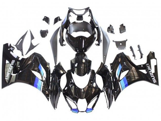 Schwarz Blau Streifen 2017-2025 Suzuki GSXR1000 Motorrad Verkleidung