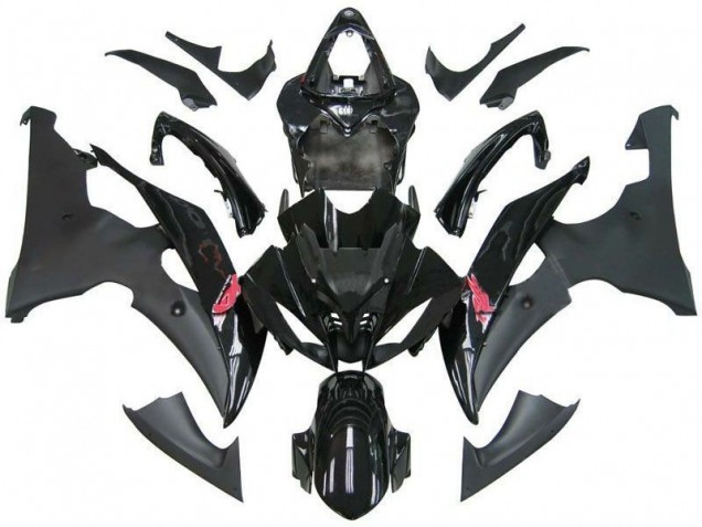 Glänzendes Schwarz Matt Schwarz 2008-2016 Yamaha YZF R6 Motorrad Verkleidung