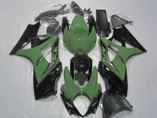 Suzuki GSXR 1000 Motorrad Verkleidung 2007-2008 - Grun Glanzendes Schwarz