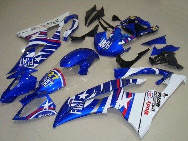 Weiß Blau Fiat Motul Michelin 27 2008-2016 Yamaha YZF R6 Motorrad Verkleidung