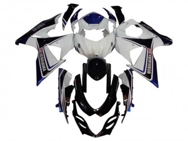 Suzuki GSXR 1000 Motorrad Verkleidung 2009-2016 - Weiss Blau Schwarz Yoshimura