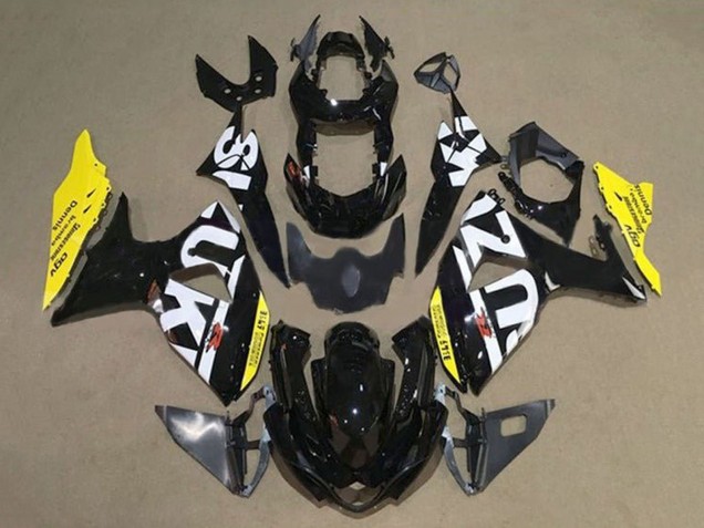 Suzuki GSXR 1000 Motorrad Verkleidung 2009-2016 - Schwarz Weiss Gelb