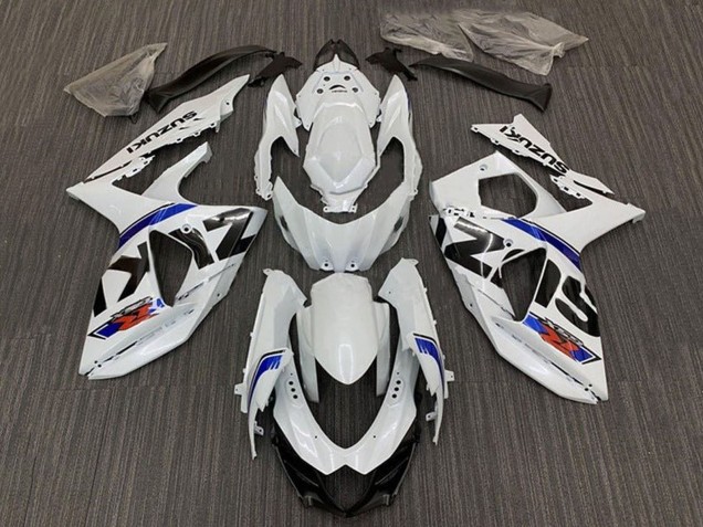 Suzuki GSXR 1000 Motorrad Verkleidung 2009-2016 - Weiss Blau Streifen
