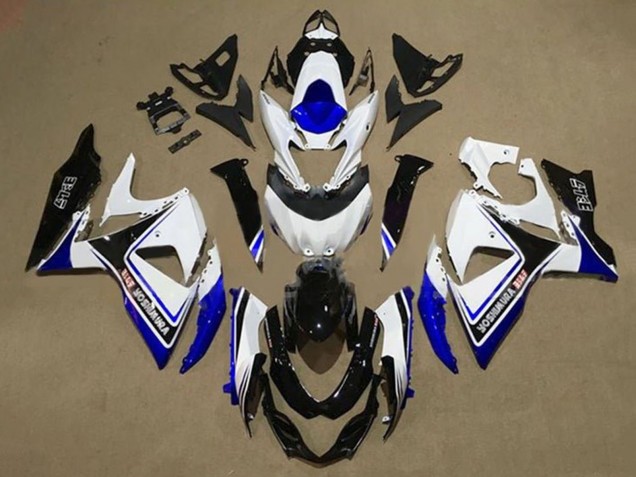 Suzuki GSXR 1000 Motorrad Verkleidung 2009-2016 - Weiss Blau Schwarz Yoshimura