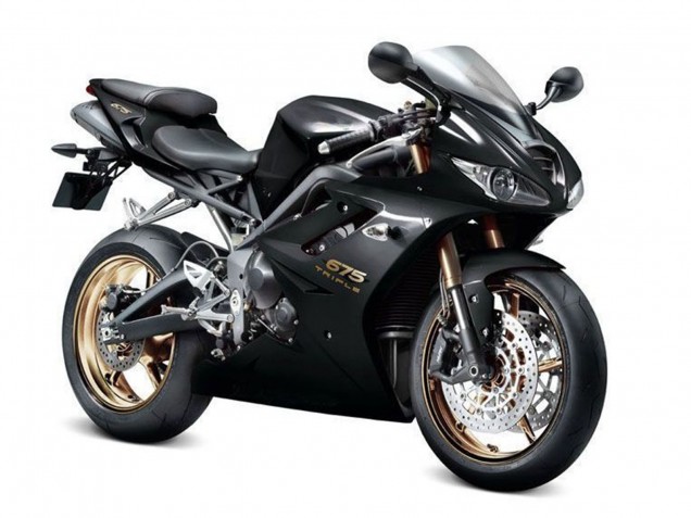 Glänzendes Schwarz 2006-2008 Triumph Daytona 675 Triple Motorrad Verkleidung