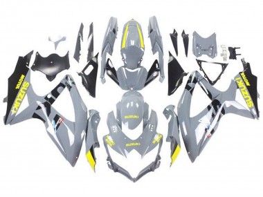 Suzuki GSXR 600 / GSXR 750 Motorrad Verkleidung 2008-2010 - Nardo Grau Gelb Schwarz