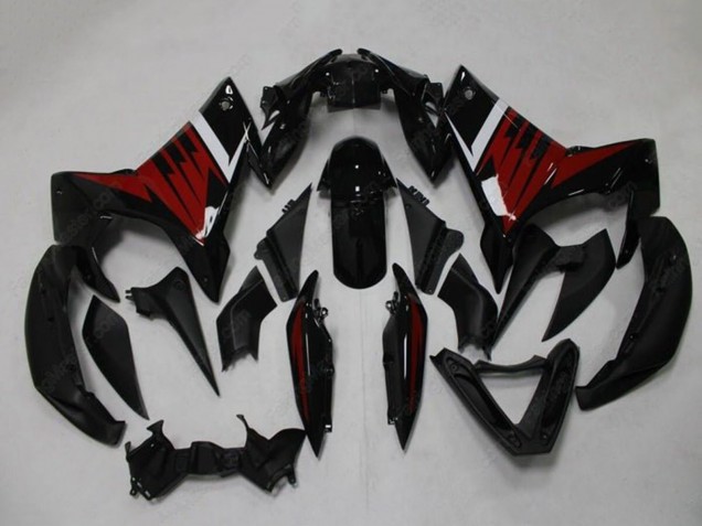 Yamaha FZ6R Motorrad Verkleidung 2009-2015 - Schwarz Rot Weiss