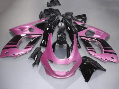 Yamaha YZF600R Thundercat Motorrad Verkleidung 1996-2007 - Rosa Glanzendes Schwarz