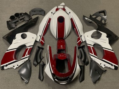 Yamaha YZF600R Thundercat Motorrad Verkleidung 1996-2007 - Weiss Dunkel Rot