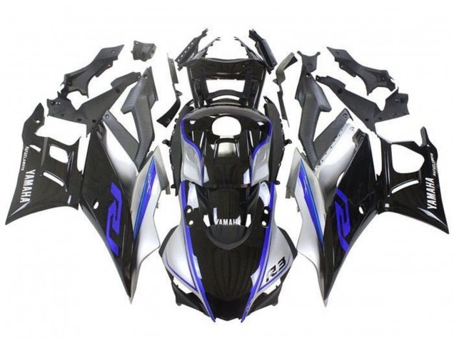Yamaha YZF R3/R25 Motorrad Verkleidung 2019-2021 - Silber Blau Schwarz
