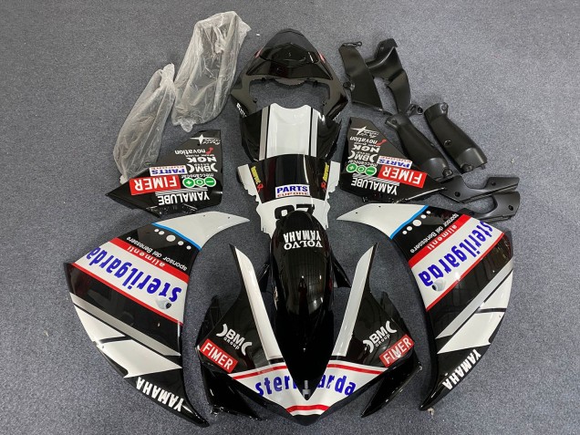 Yamaha YZF 1000 R1 Motorrad Verkleidung 2009-2011 - Weiss Schwarz Rot Sterilgarda Rennen
