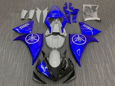 Yamaha YZF 1000 R1 Motorrad Verkleidung 2009-2011 - Blau Nardo Grau Schwarz