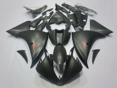 Yamaha YZF 1000 R1 Motorrad Verkleidung 2009-2011 - Matt Schwarz Rot Aufkleber