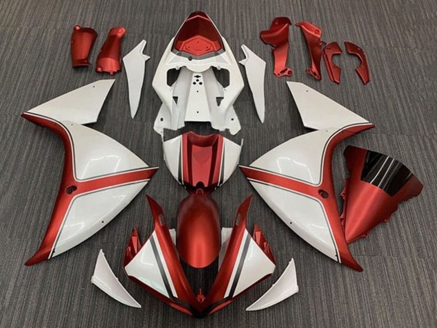 Yamaha YZF 1000 R1 Motorrad Verkleidung 2009-2011 - Weiss Rot