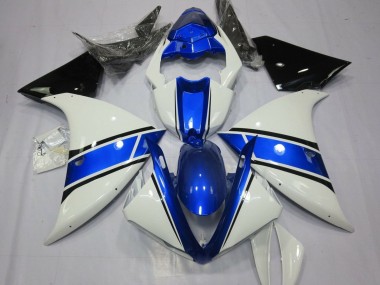 Yamaha YZF 1000 R1 Motorrad Verkleidung 2009-2011 - Weiss Blau Schwarz