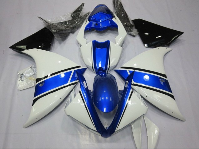Yamaha YZF 1000 R1 Motorrad Verkleidung 2009-2011 - Weiss Blau Schwarz