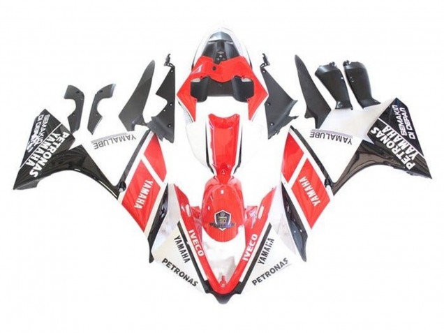 Yamaha YZF 1000 R1 Motorrad Verkleidung 2009-2011 - Weiss Rot Schwarz Petronas