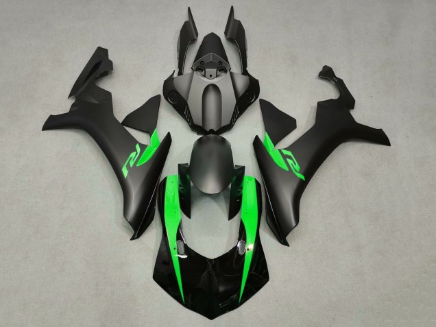 Yamaha YZF 1000 R1 Motorrad Verkleidung 2020-2025 - Glanzendes Schwarz Matt Schwarz Grun