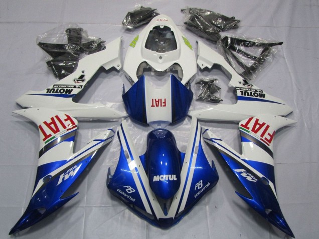 Yamaha YZF 1000 R1 Motorrad Verkleidung 2004-2006 - Weiss Blau Rot Fiat Motul