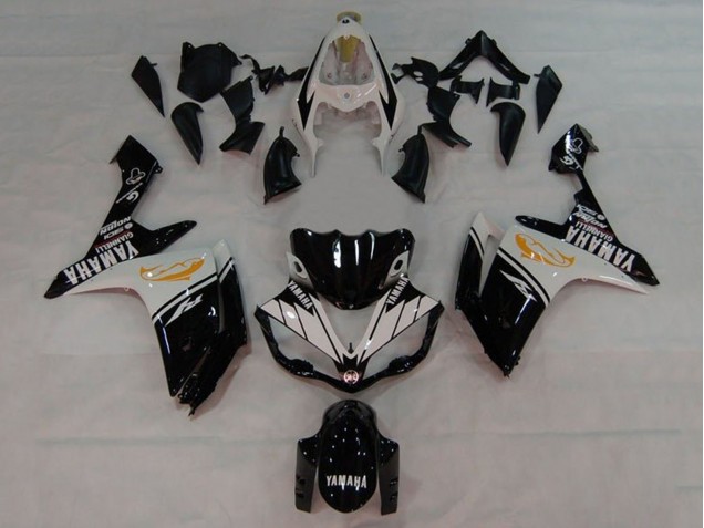 Yamaha YZF 1000 R1 Motorrad Verkleidung 2007-2008 - Weiss Schwarz Orange Dolphin