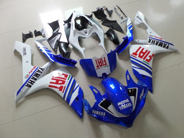 Yamaha YZF 1000 R1 Motorrad Verkleidung 2007-2008 - Weiss Blau Rot Fiat