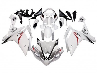 Yamaha YZF 1000 R1 Motorrad Verkleidung 2007-2008 - Weiss Rot Schwarz Streifen