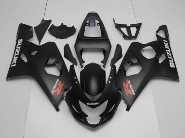 Suzuki GSXR 600 / GSXR 750 Motorrad Verkleidung 2004-2005 - Matt Schwarz Rot Weiss
