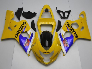 Suzuki GSXR 600 / GSXR 750 Motorrad Verkleidung 2004-2005 - Gelb Weiss Blau Schwarz