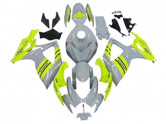Suzuki GSXR 600 / GSXR 750 Motorrad Verkleidung 2006-2007 - Grau Neon Gelb