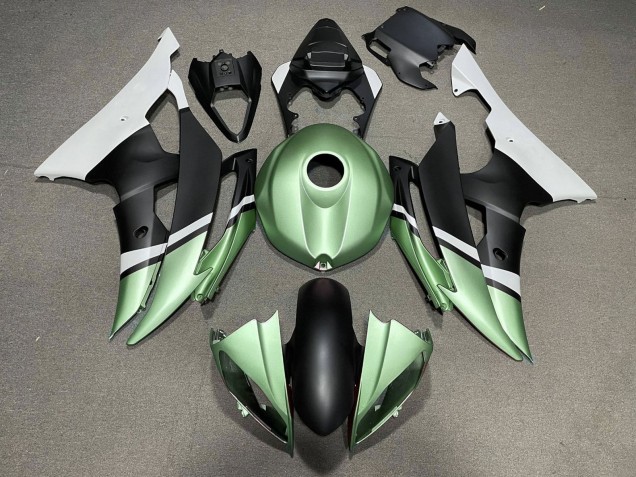 Yamaha YZF R6 Motorrad Verkleidung 2008-2016 - Weiss Grun Matt Schwarz