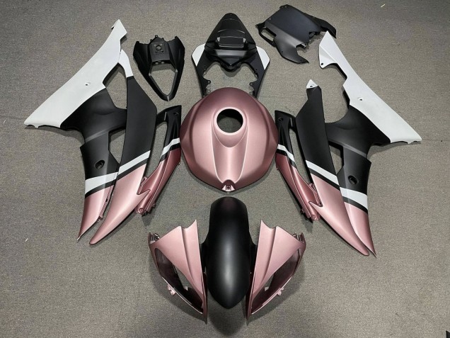 Yamaha YZF R6 Motorrad Verkleidung 2008-2016 - Weiss Rose Gold Matt Schwarz