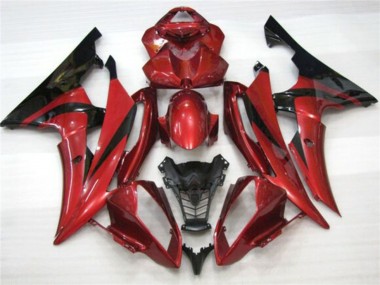 Yamaha YZF R6 Motorrad Verkleidung 2008-2016 - Rot Schwarz