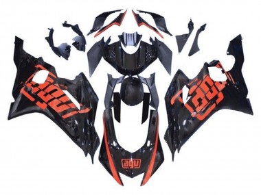 Yamaha YZF R6 Motorrad Verkleidung 2017-2023 - Glanzendes Schwarz Rot AGV