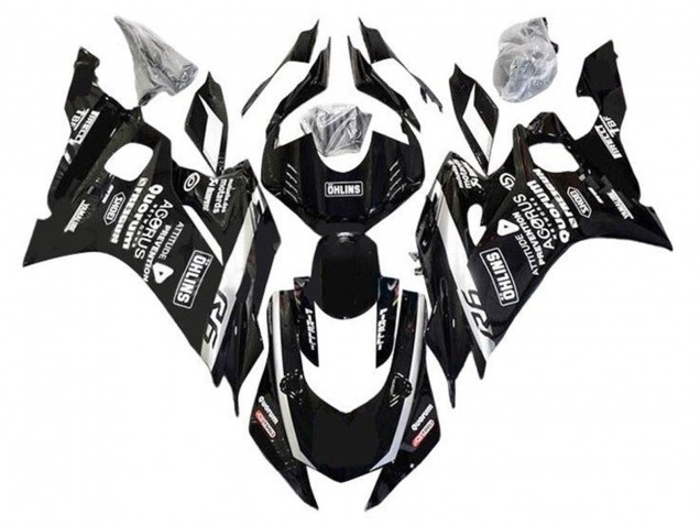 Schwarz Weiß Öhlins 2017-2025 Yamaha YZF R6 Motorrad Verkleidung