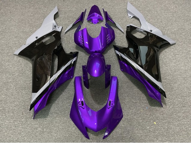 Grau Lila Glänzendes Schwarz 2017-2025 Yamaha YZF R6 Motorrad Verkleidung