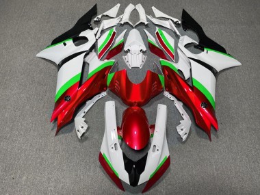 Yamaha YZF R6 Motorrad Verkleidung 2017-2023 - Weiss Neon Grun Rot Schwarz