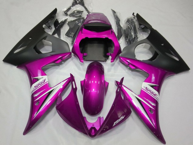 Rosa Matt Schwarz Weiß 2005 Yamaha YZF R6 Motorrad Verkleidung