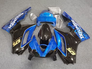 Triumph Daytona 675 Triple Motorrad Verkleidung 2006-2008 - Blau Glanzendes Schwarz Rennen