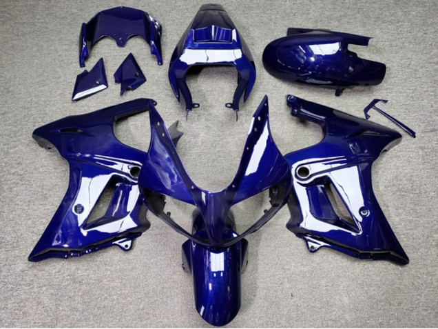 Suzuki SV650 Motorrad Verkleidung 2003-2013 - Glanzendes Blau Carbonfaser
