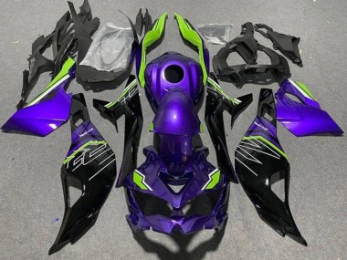Kawasaki ZX4R ZX-4RR Motorrad Verkleidung 2019-2025 - Lila Grun Schwarz