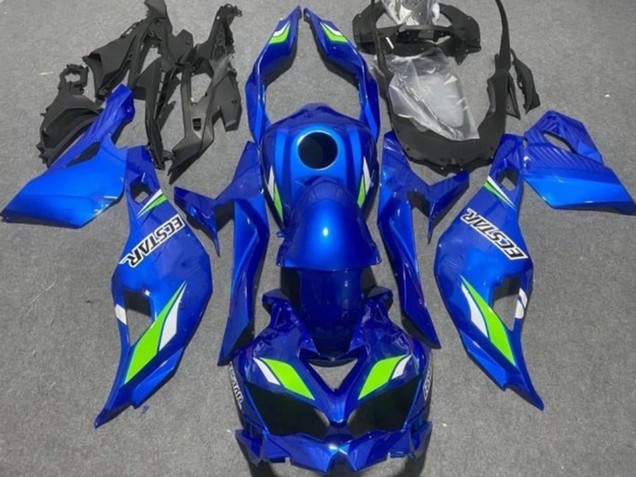 Kawasaki ZX4R ZX-4RR Motorrad Verkleidung 2019-2025 - Blau Grun Ecstar