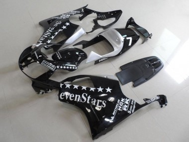 Glänzendes Schwarz Weiß SevenStars 2000-2006 Honda VTR1000 Motorrad Verkleidung