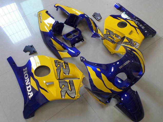 Gelb Blau 1990-1998 Honda CBR250RR MC22 Motorrad Verkleidung