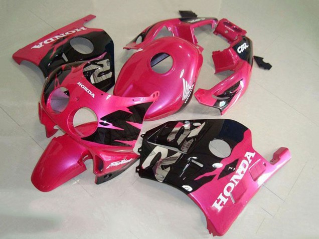 Rosa Glänzendes Schwarz 1990-1998 Honda CBR250RR MC22 Motorrad Verkleidung