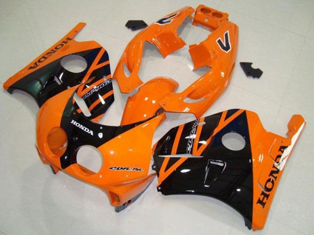 Orange Glänzendes Schwarz 1990-1998 Honda CBR250RR MC22 Motorrad Verkleidung