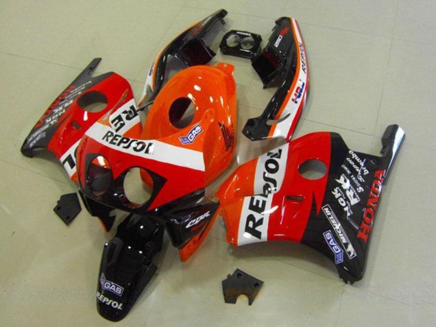 Orange Weiß Rot Glänzendes Schwarz HRC Repsol 1990-1998 Honda CBR250RR MC22 Motorrad Verkleidung
