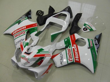 Weiß Rot Grün Castrol 2001-2003 Honda CBR600 F4i Motorrad Verkleidung